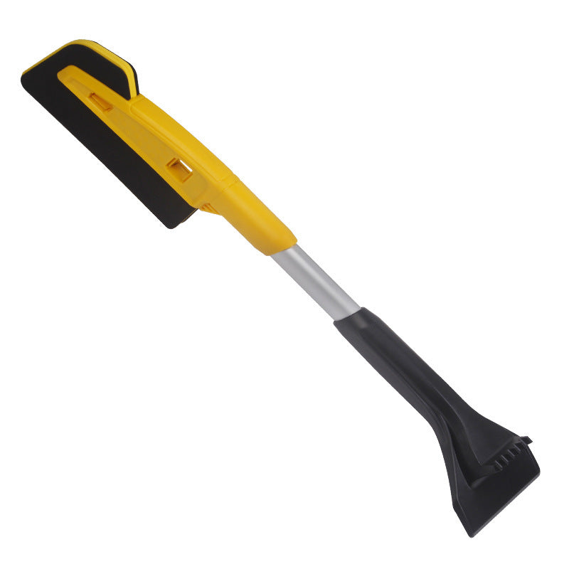 Full extendable snow shovel and ice scraper on white background