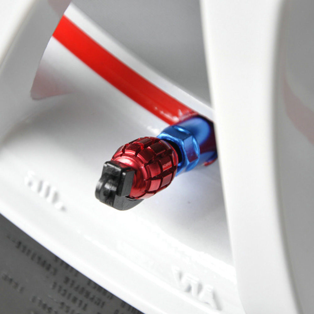 Grenade valve cap on tire valve stem