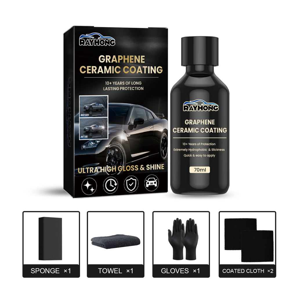 Graphene ceramic coating kit box and 70ml bottle
