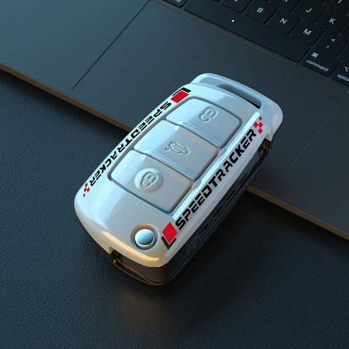 Key cover fitted on flip-style car key
