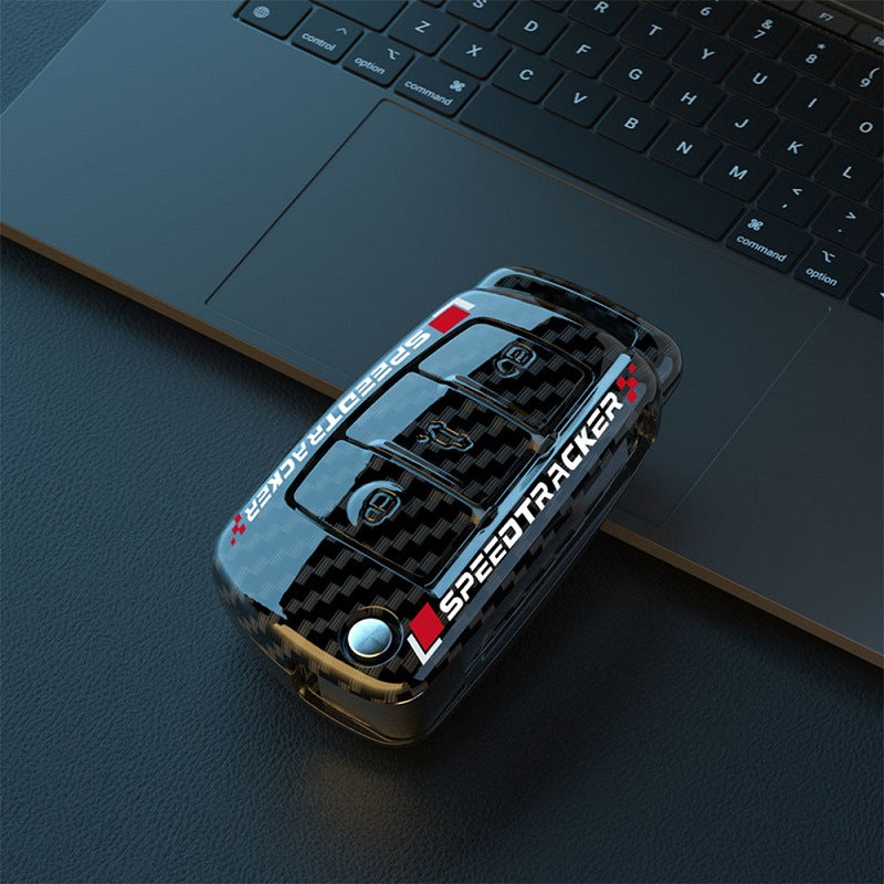 Carbon fiber key cover, front view