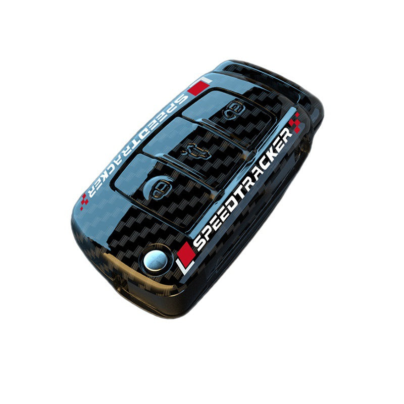 Car key with protective cover installed